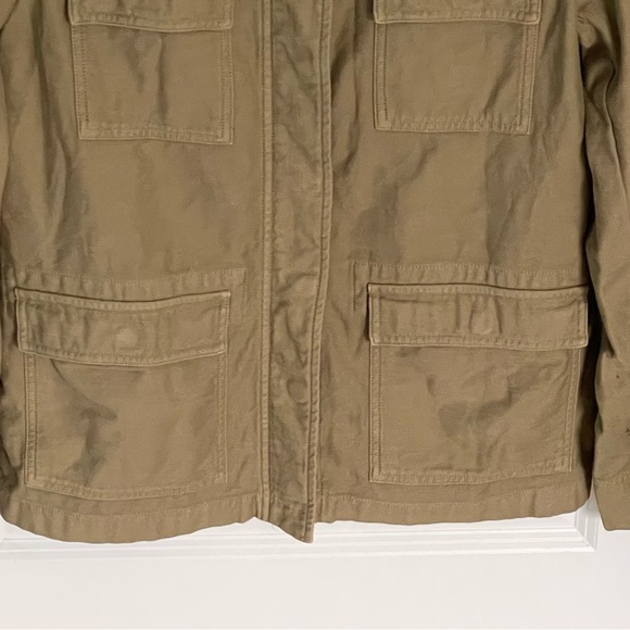 J. Crew Tan Cotton Full Zip Snap Up Military Jacket - 47235 - Picture 6 of 15